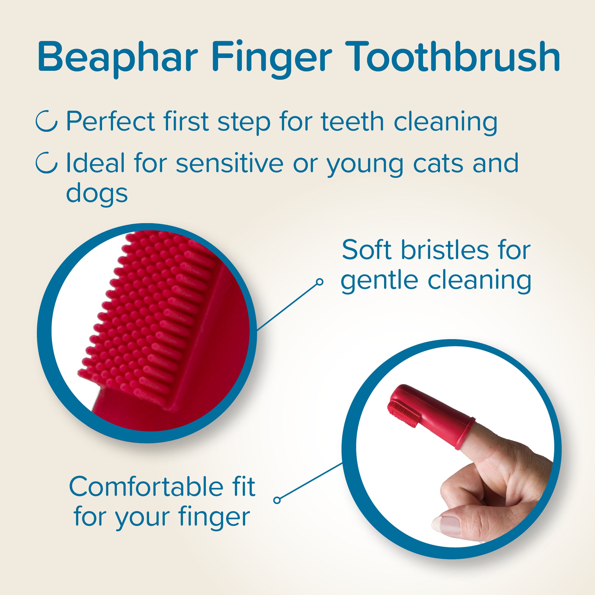 Beaphar Soft Finger Toothbrush for Cats and Dogs 2