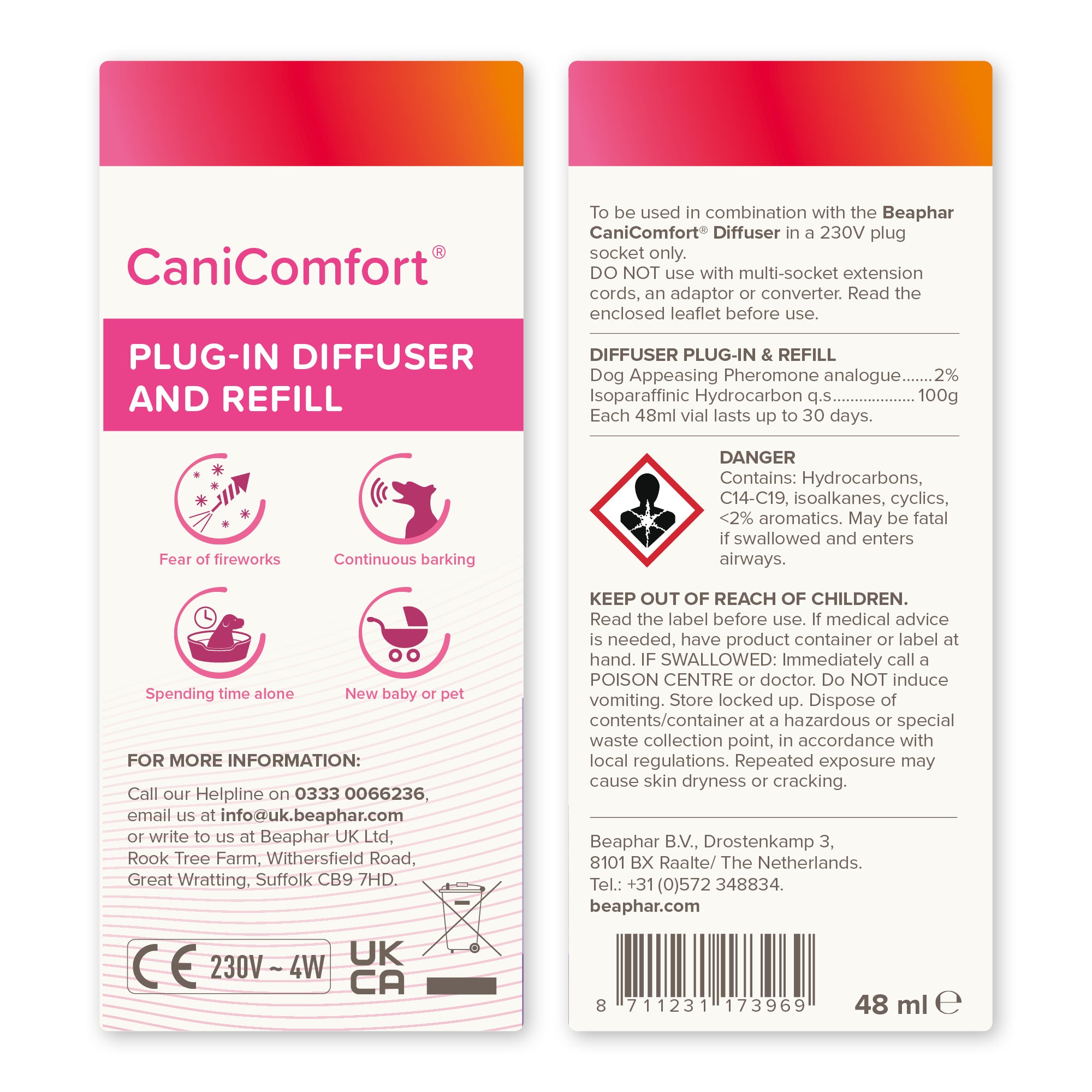 Beaphar CaniComfort Calming Diffuser 48ml