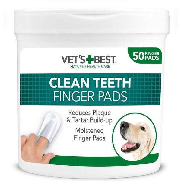 Vets Best Clean Teeth Finger Pads for Dogs Display