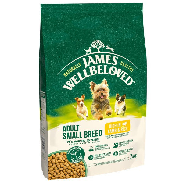 James Wellbeloved Adult Small Breed Lamb & Rice 7.5kg