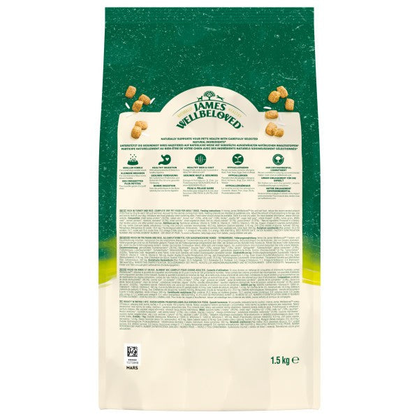 James Wellbeloved Adult Small Breed Turkey & Rice 1.5kg