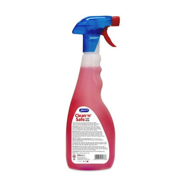 JVP Clean N Safe Disinfectant Cage Bird Spray 500m