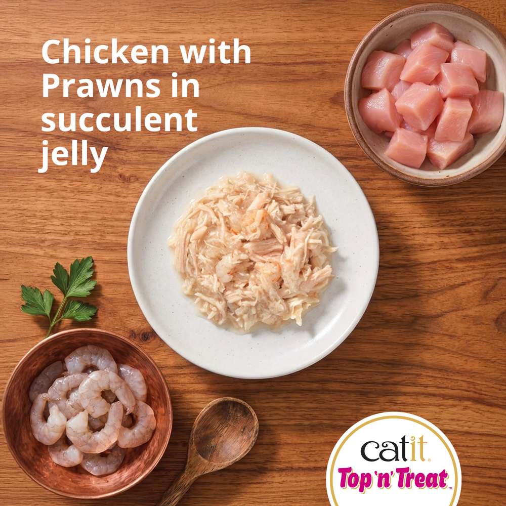 Catit Top N Treat Chicken & Prawns 3x60g