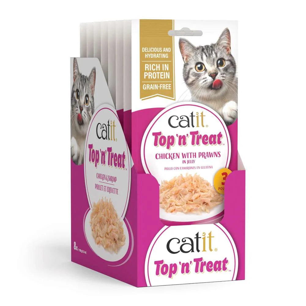 Catit Top N Treat Chicken & Prawns 3x60g