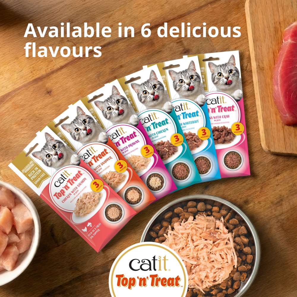 Catit Top N Treat Chicken with Salmon 3x60g