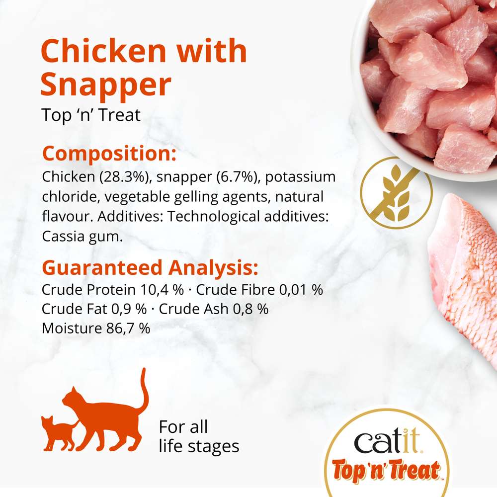 Catit Top n Treat Chicken & Snapper 3x60g