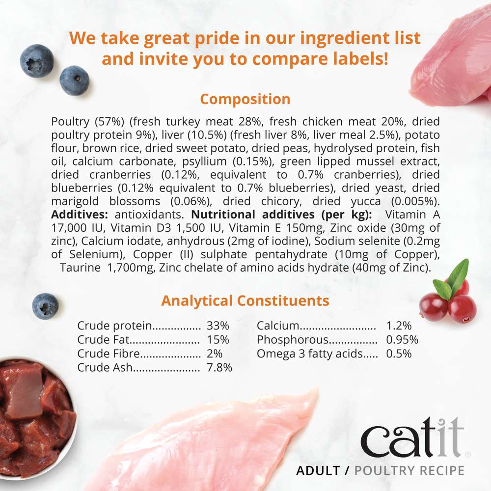 Catit Recipes Dry Adult Poultry 400g
