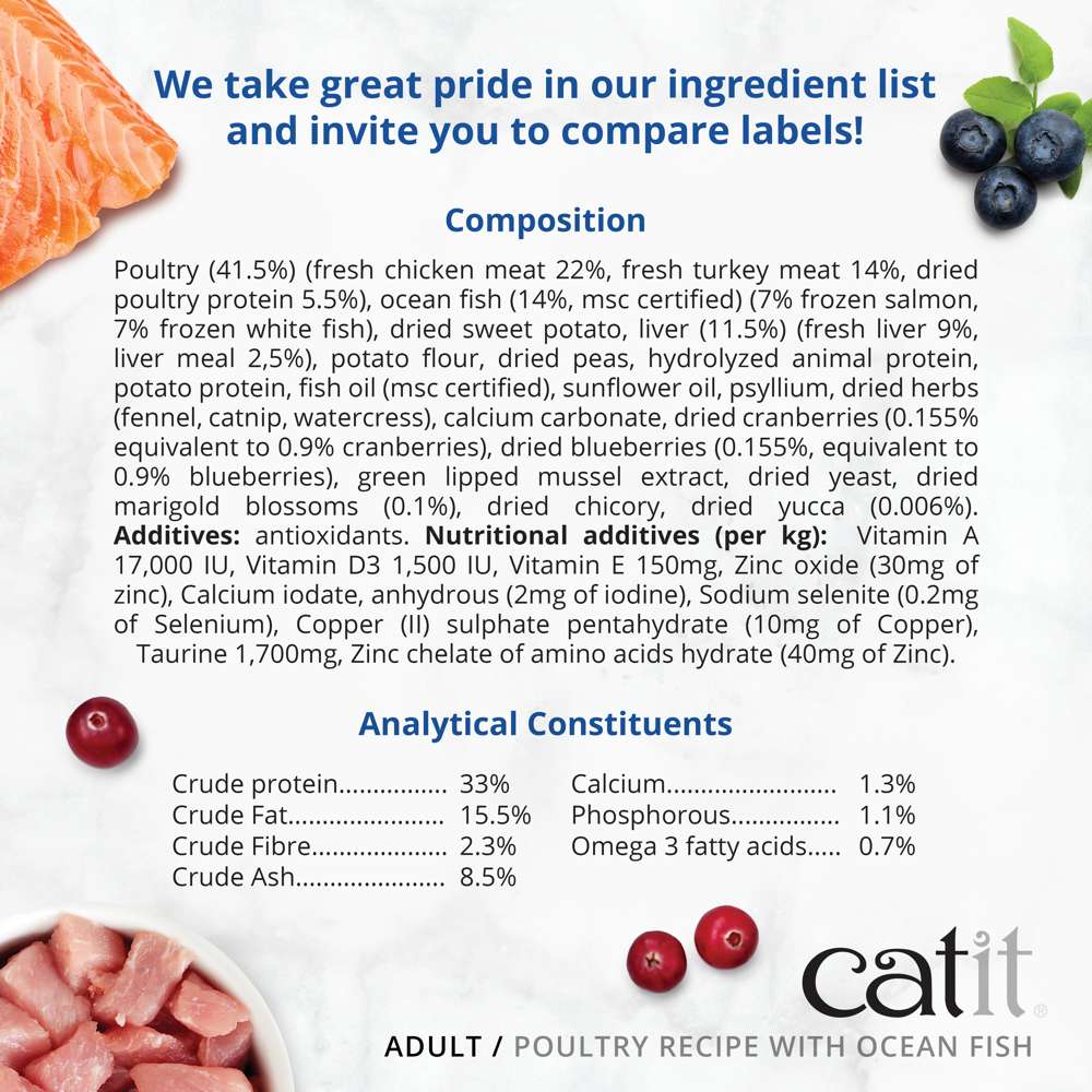 Catit Recipe Dry Adult Oceanfish 2kg