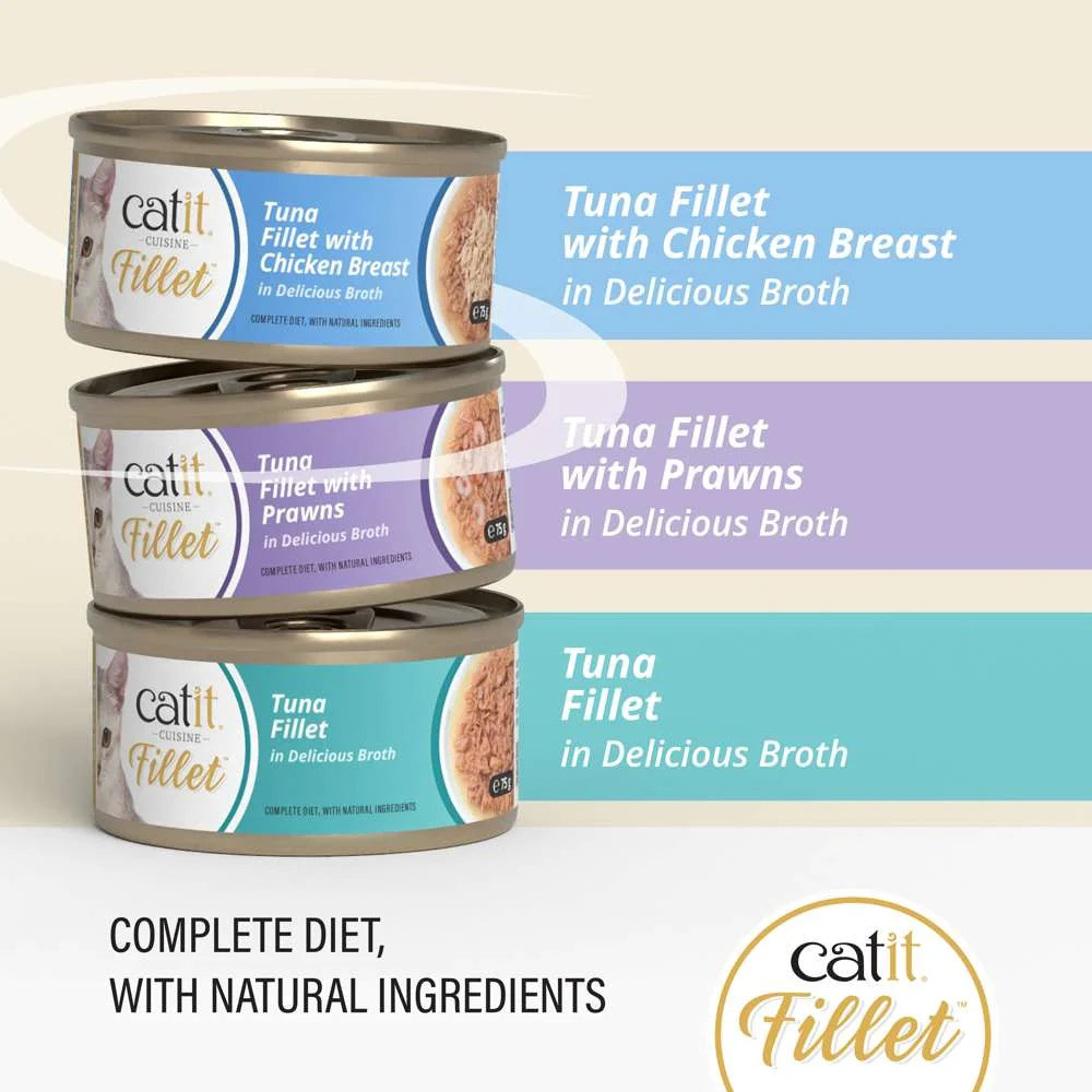 Catit Tuna Fillet Variety Pack 12x75g