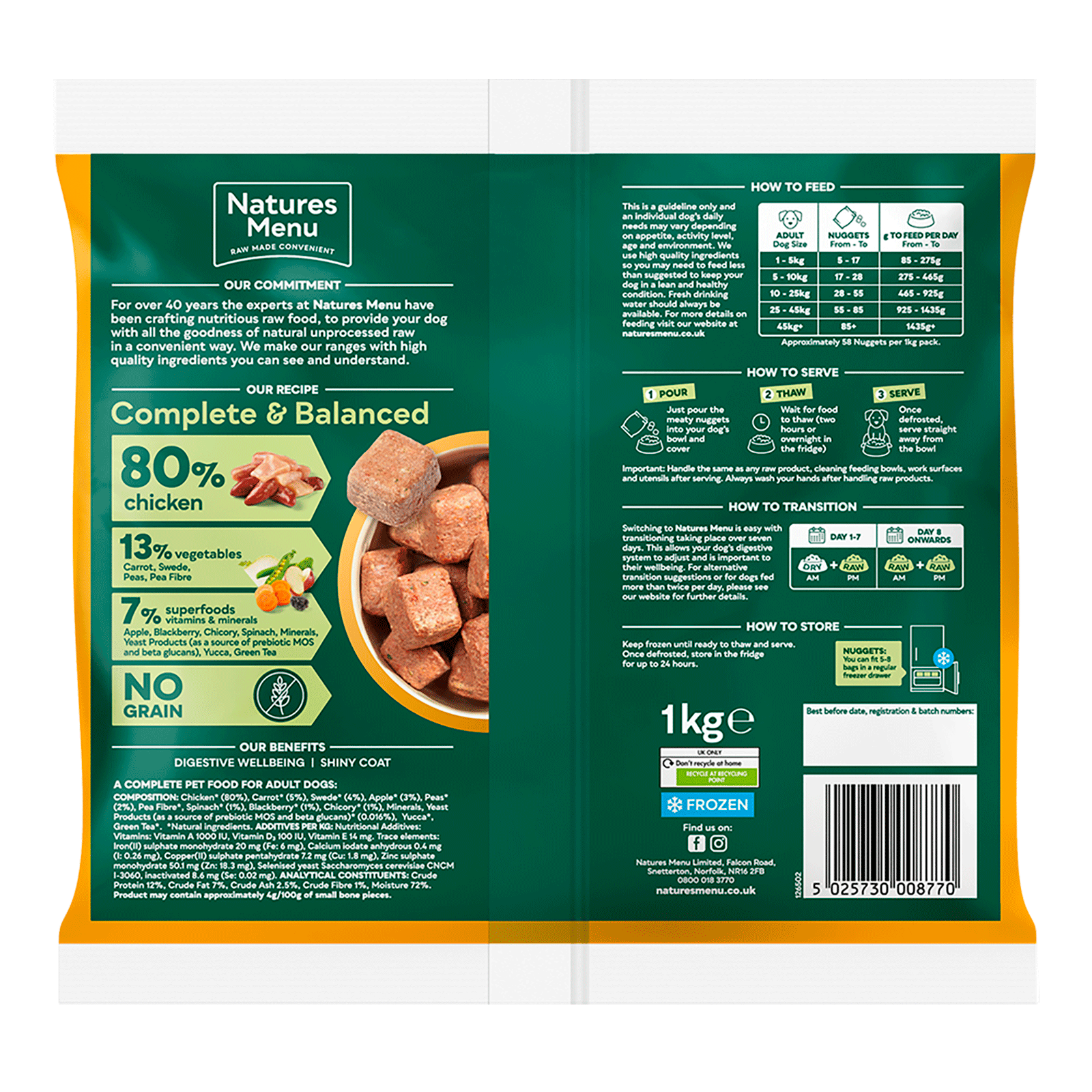 Natures Menu 80/20 Chicken 1kg