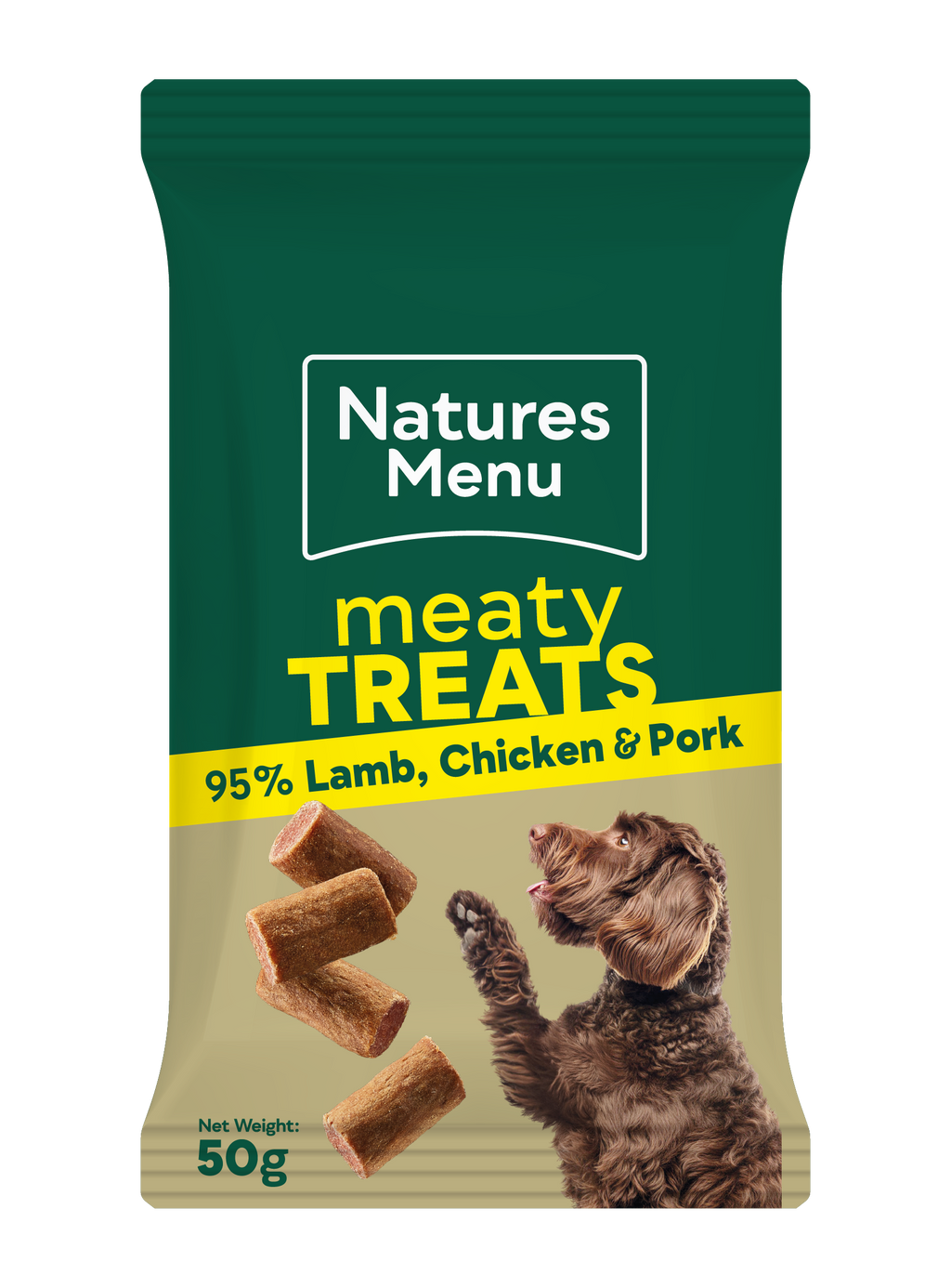 Natures Menu Meaty Treats 95% Lamb, Chicken & Pork 50g