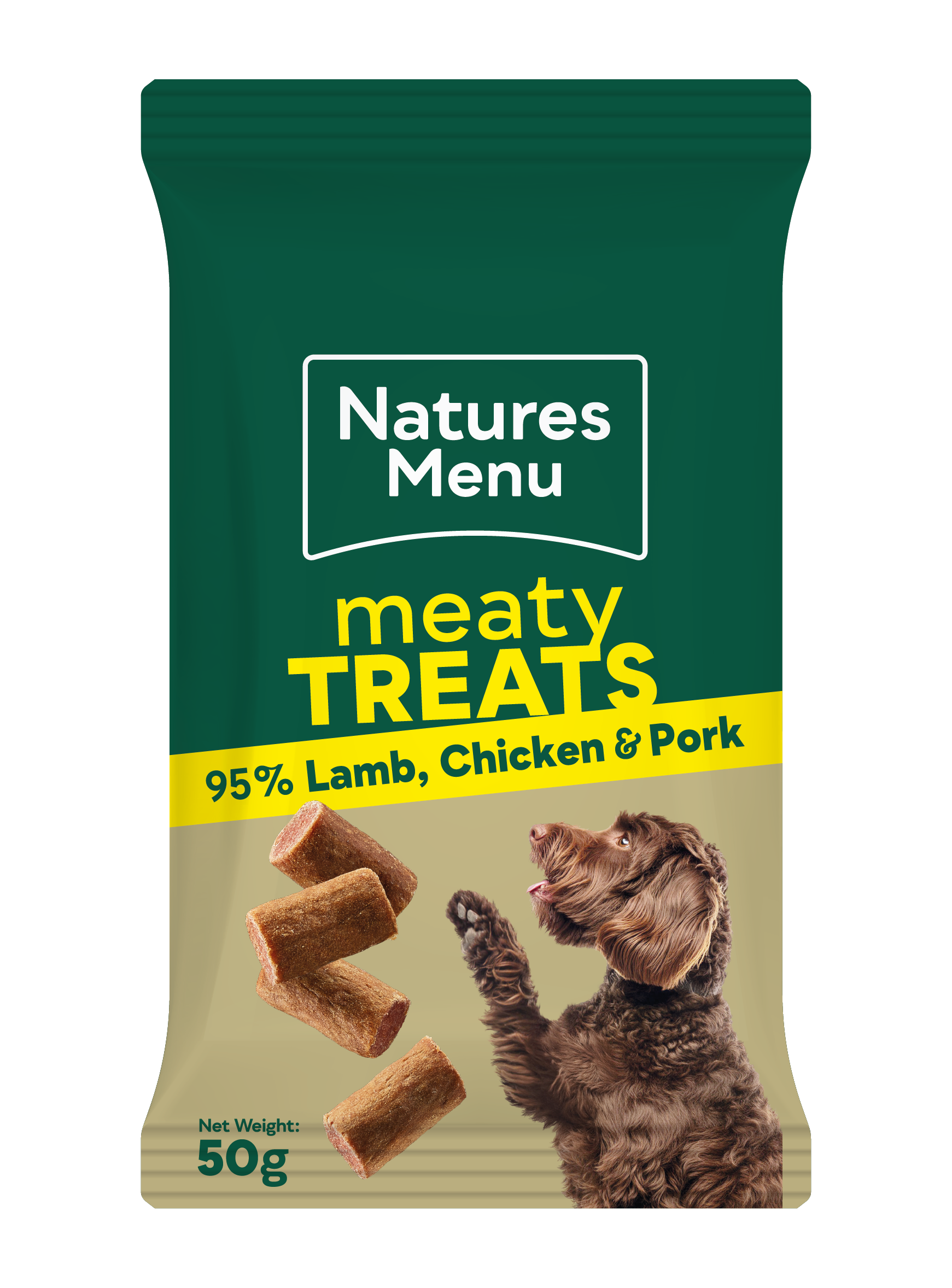 Natures Menu Meaty Treats 95% Lamb, Chicken & Pork 50g