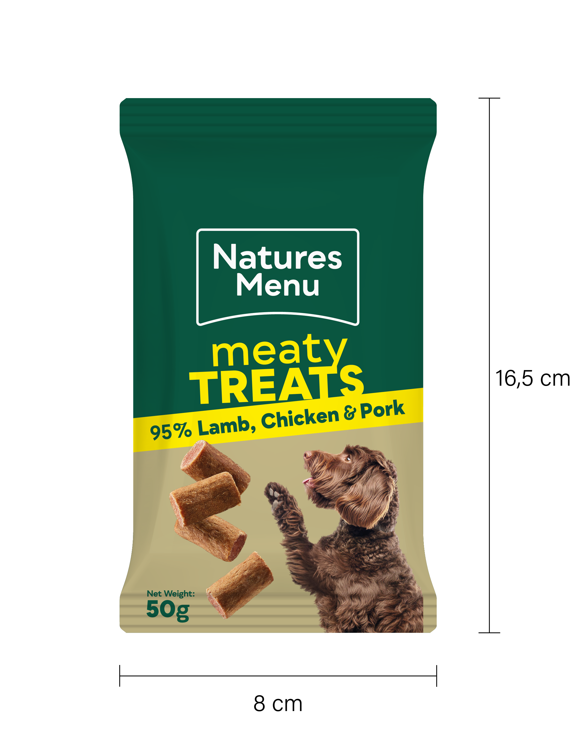 Natures Menu Meaty Treats 95% Lamb, Chicken & Pork 50g