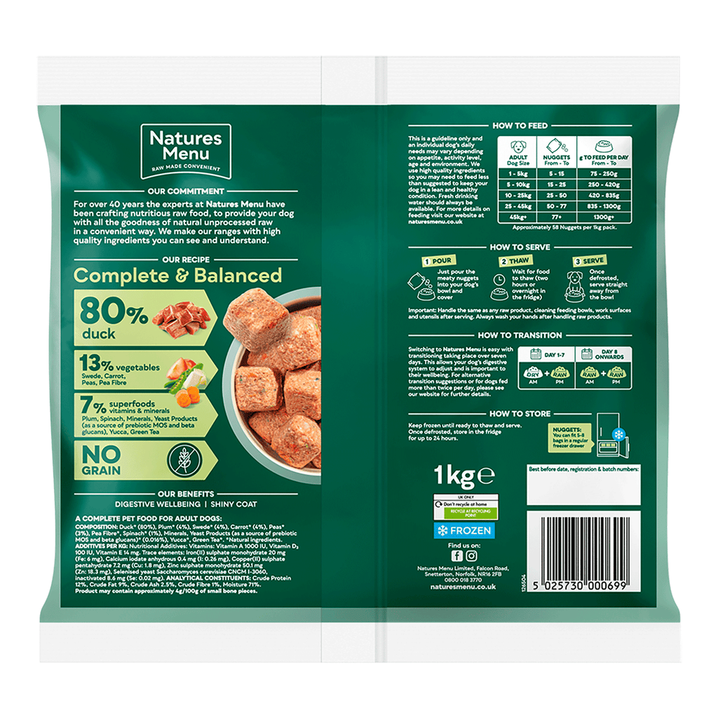 Natures Menu 80/20 Duck & Chicken 1kg