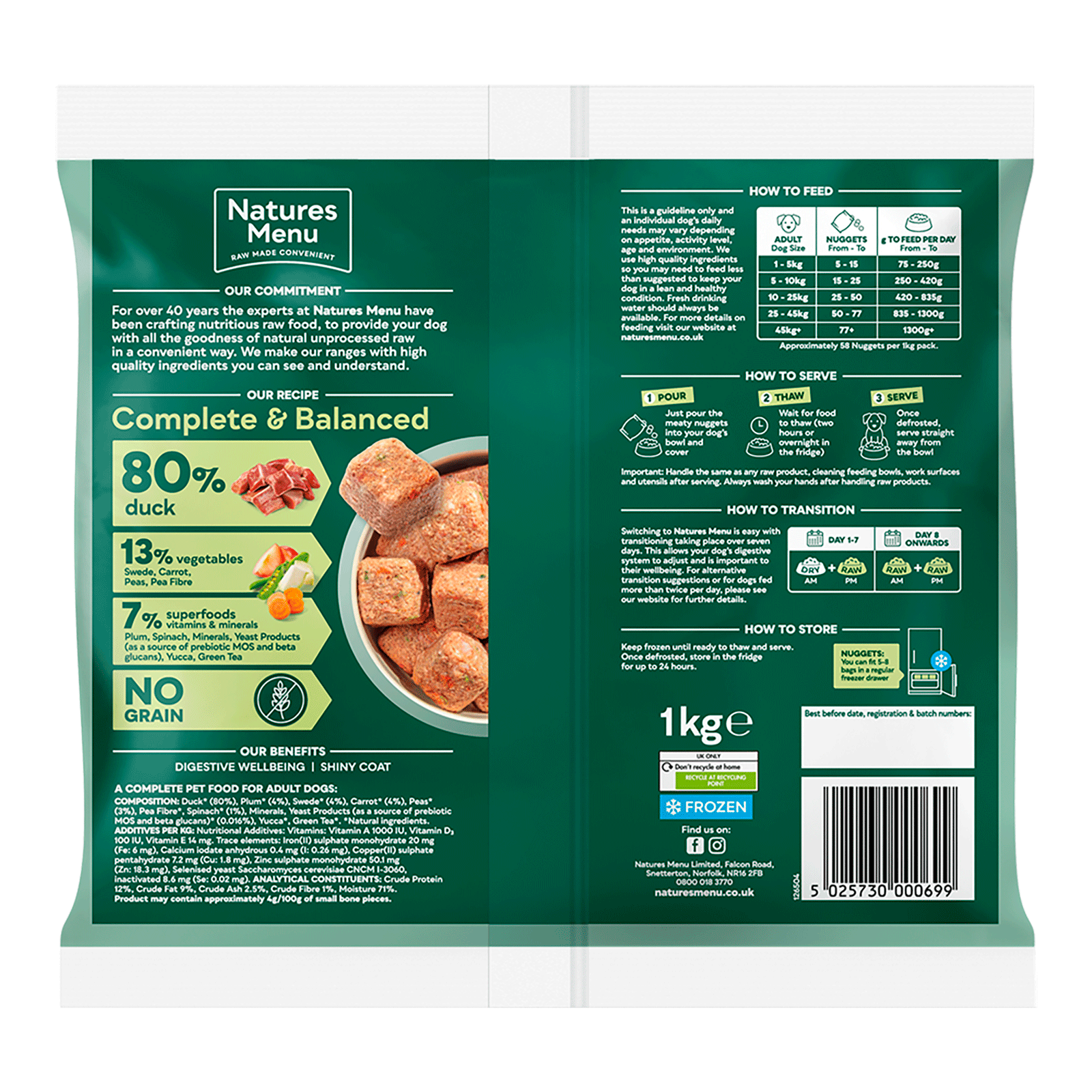 Natures Menu 80/20 Duck & Chicken 1kg