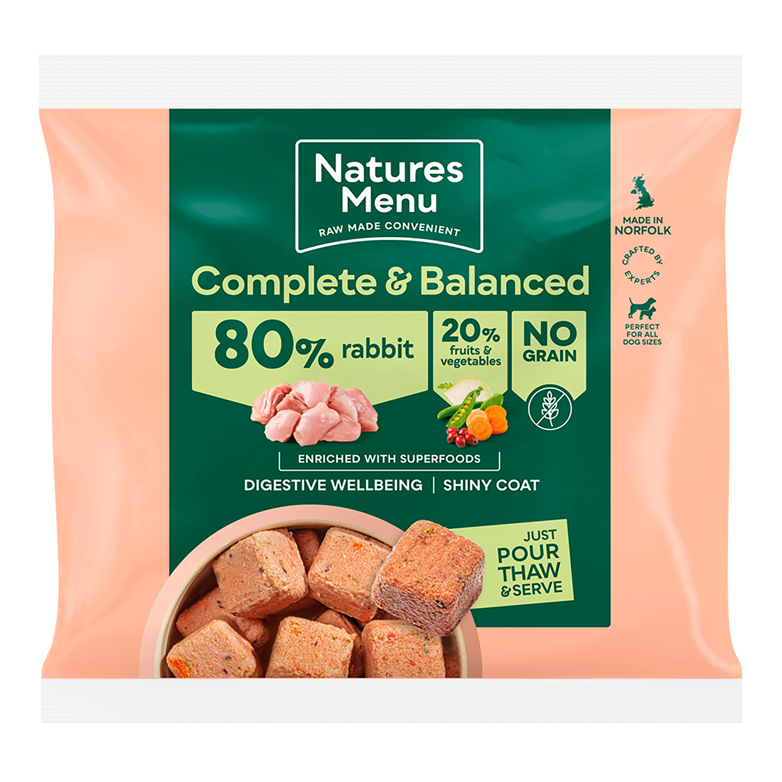 Natures Menu 80/20 Rabbit & Turkey 1kg