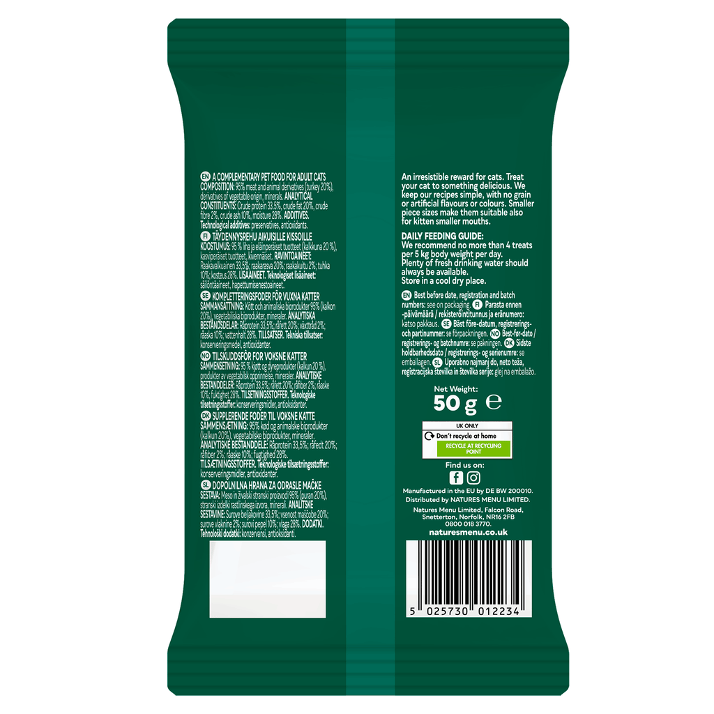 Natures Menu Meaty Treats with Turkey 50g