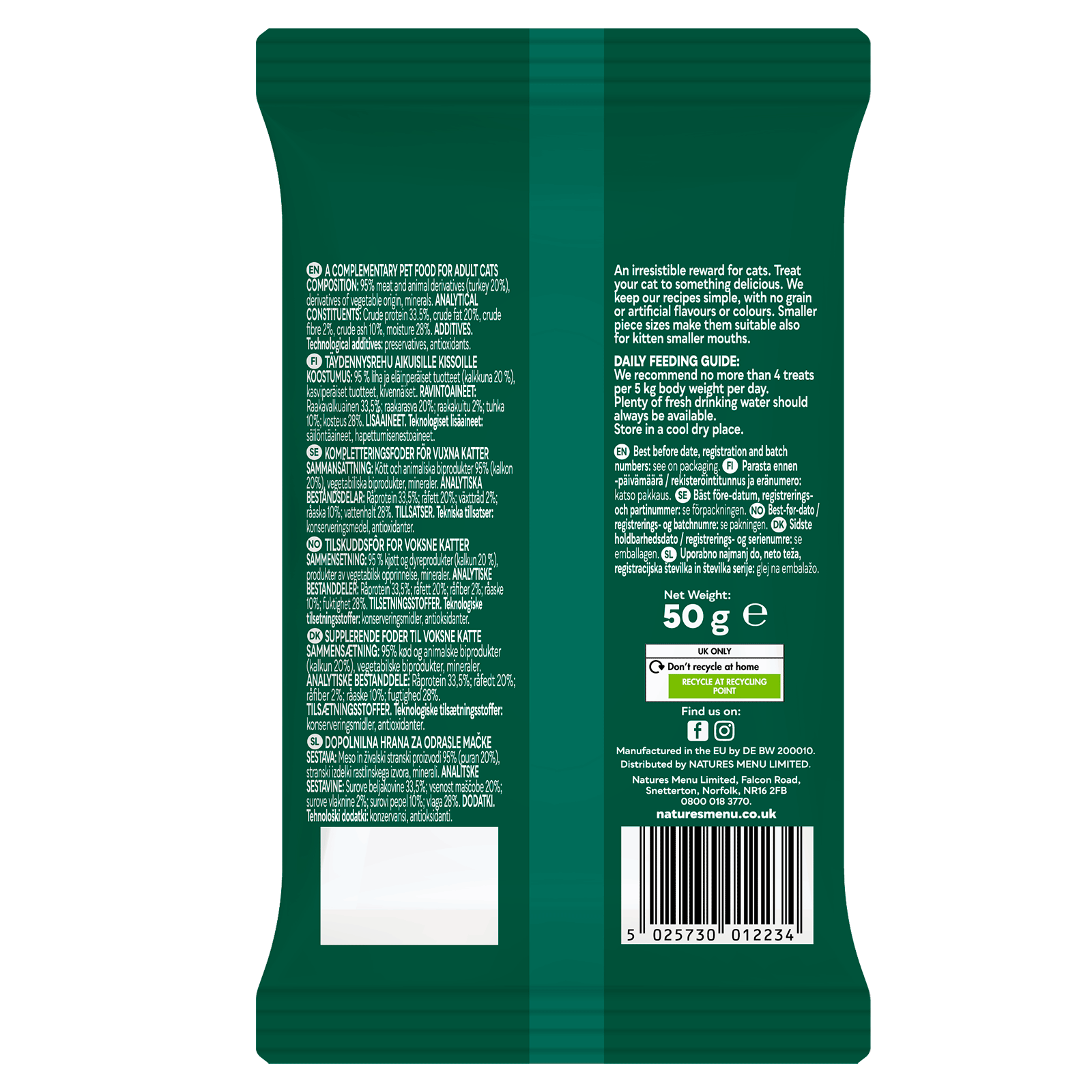 Natures Menu Meaty Treats with Turkey 50g