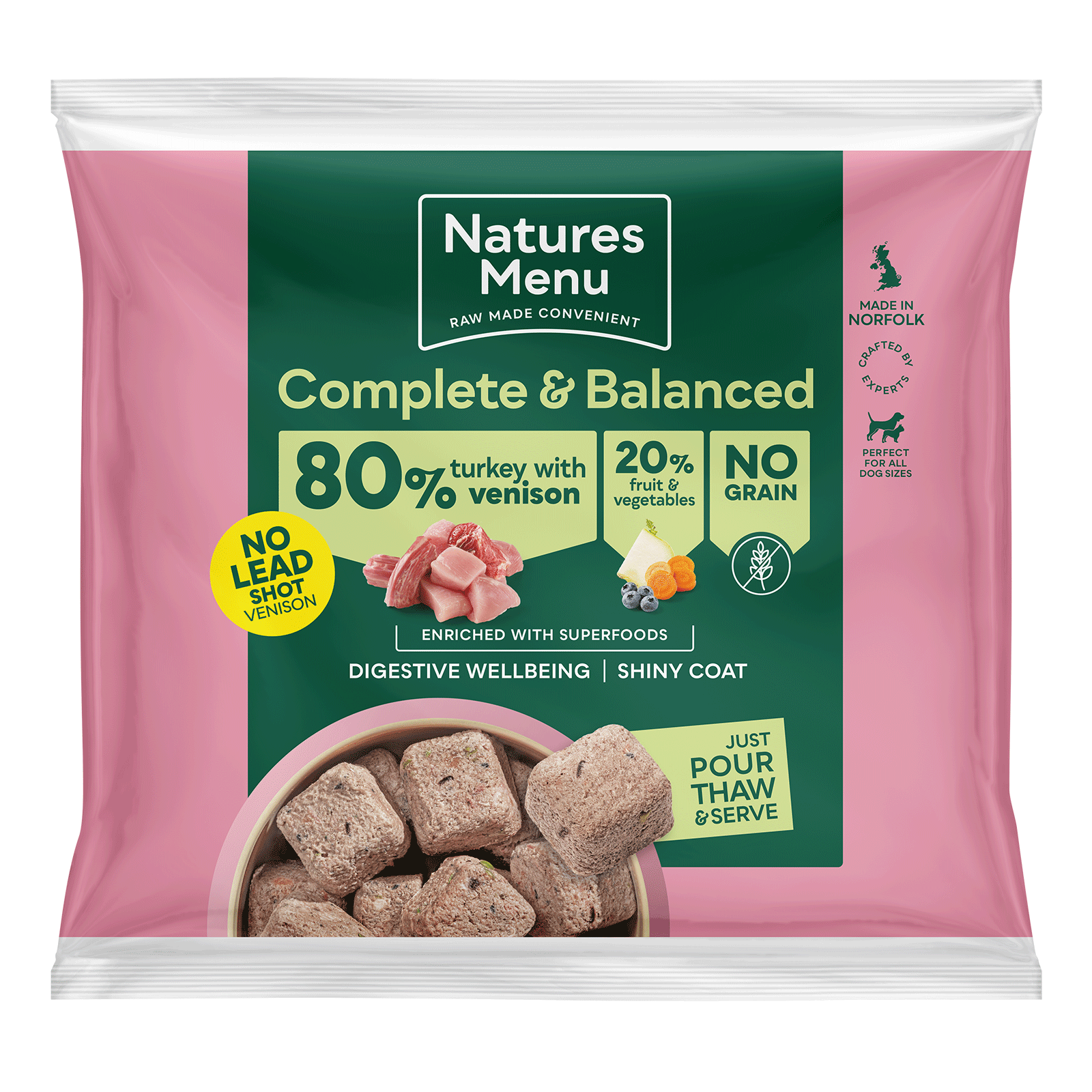 Natures Menu 80/20 Turkey with Venison 1kg