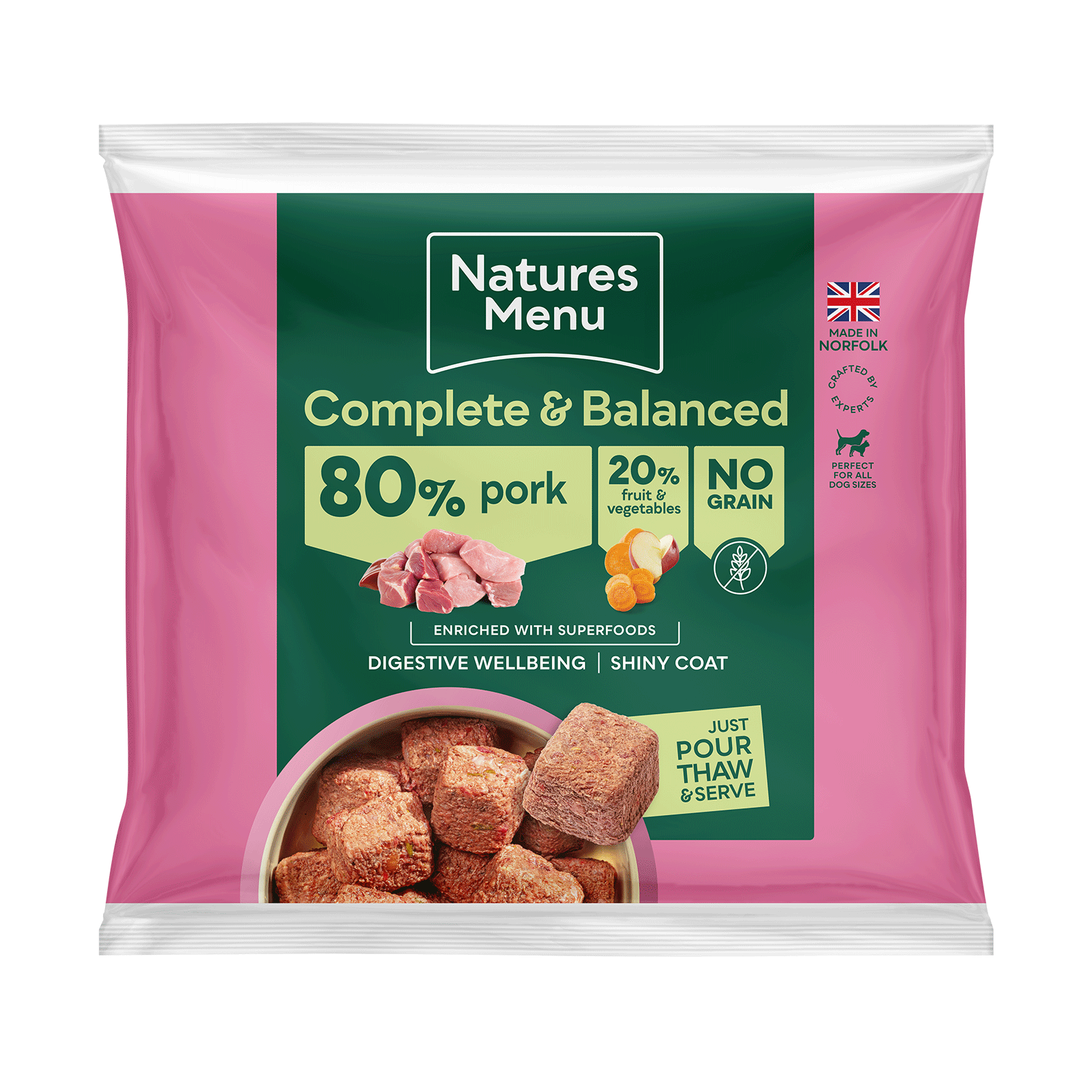 Natures Menu 80/20 Pork 1 kg