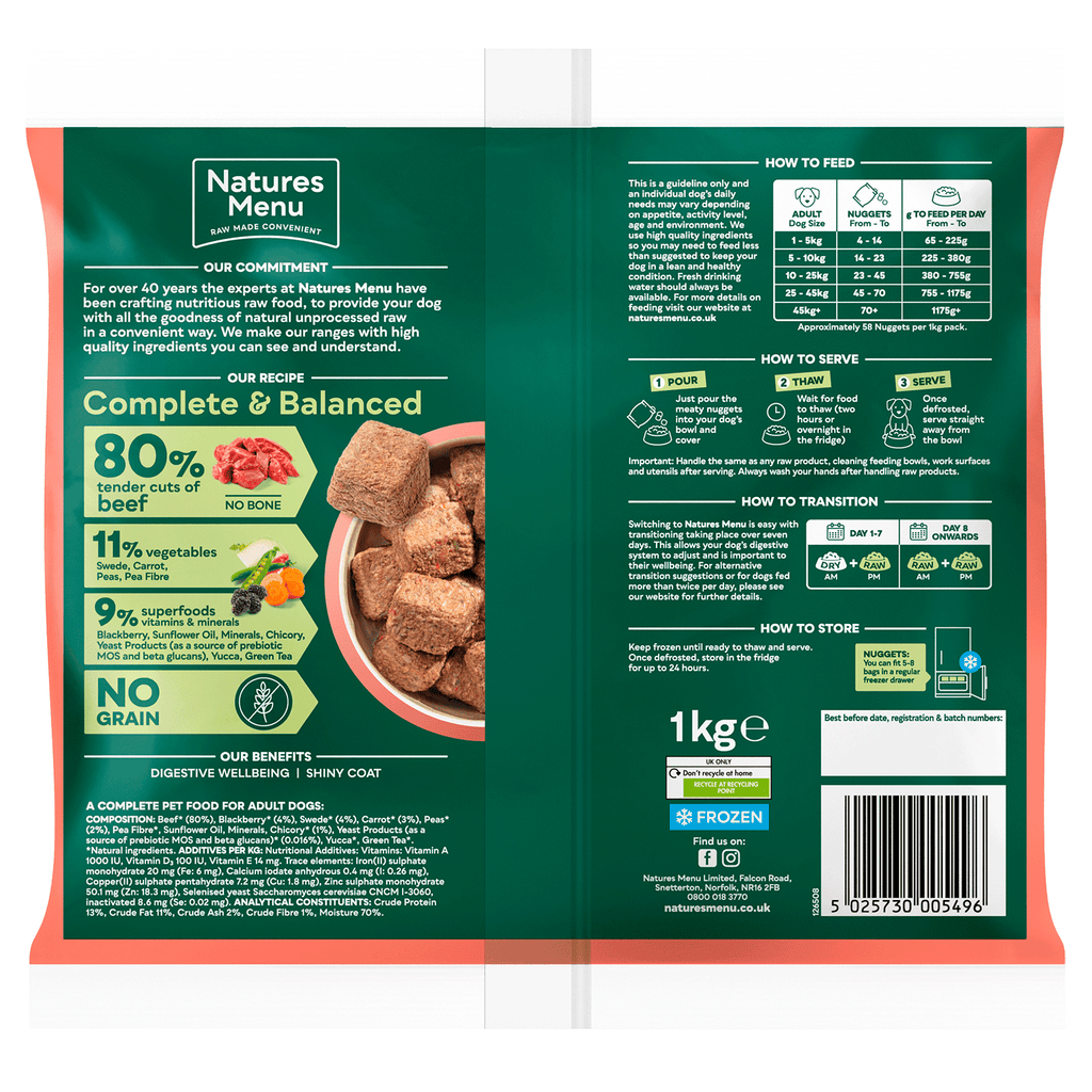 Natures Menu 80/20 Beef 1kg