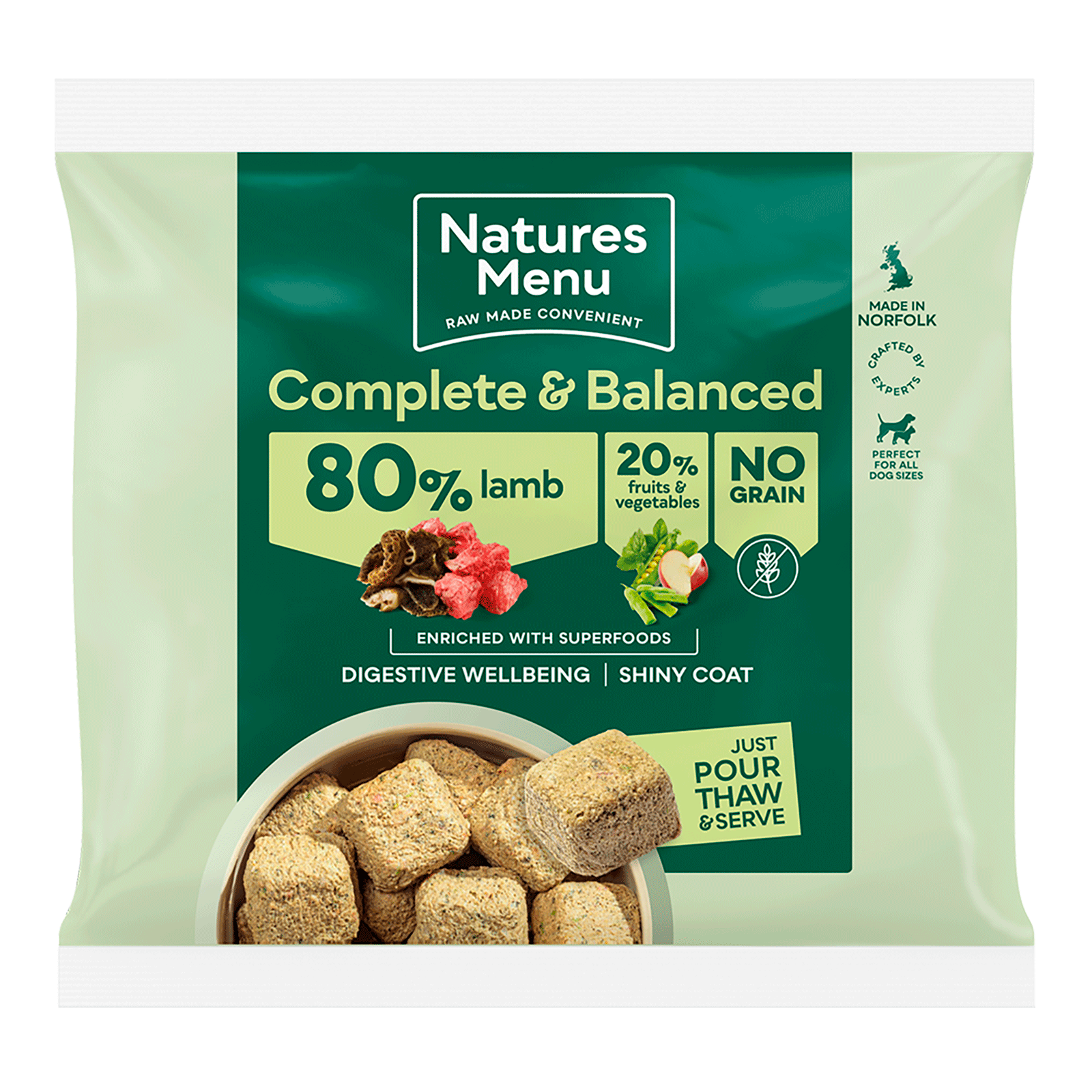 Natures Menu 80/20 Lamb 1kg