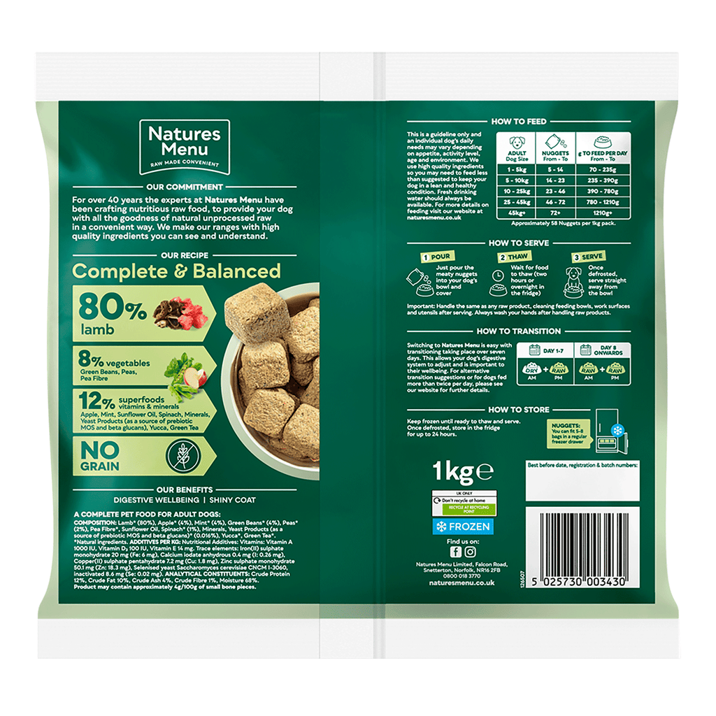 Natures Menu 80/20 Lamb 1kg