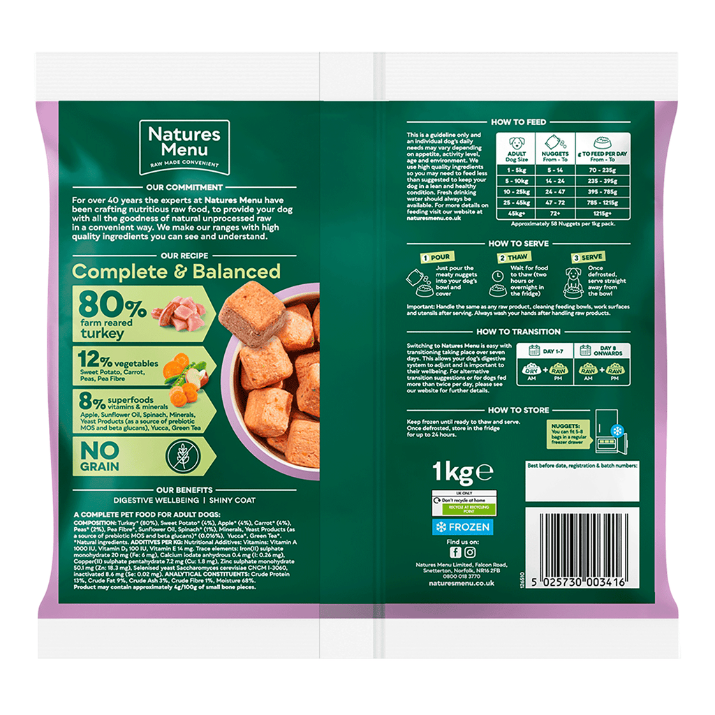 Natures Menu 80/20 Turkey 1kg