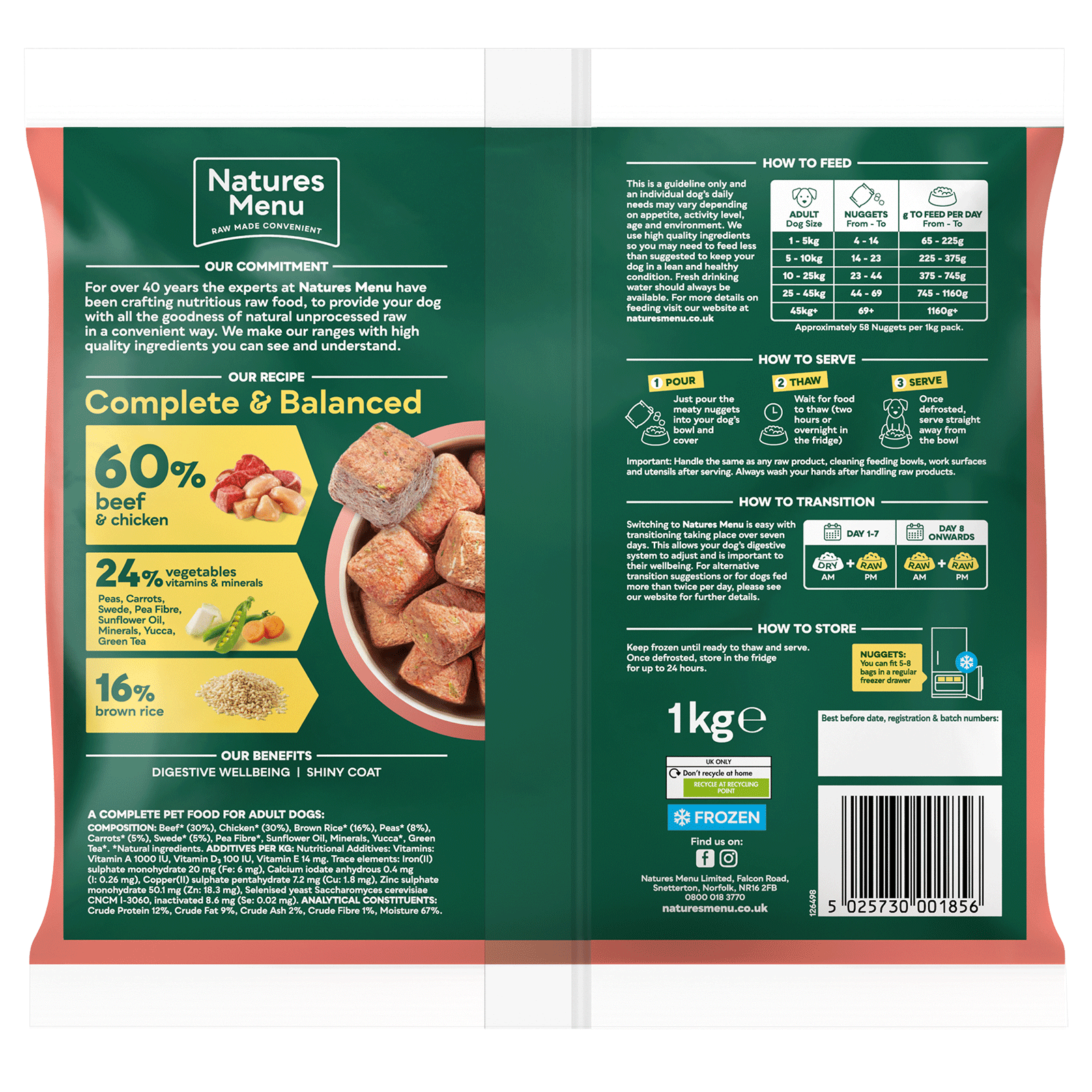Natures Menu 60/40 Beef & Chicken 1kg