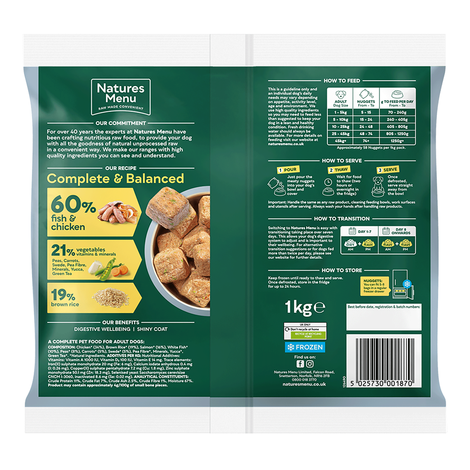 Natures Menu 60/40 Fish & Chicken 1kg