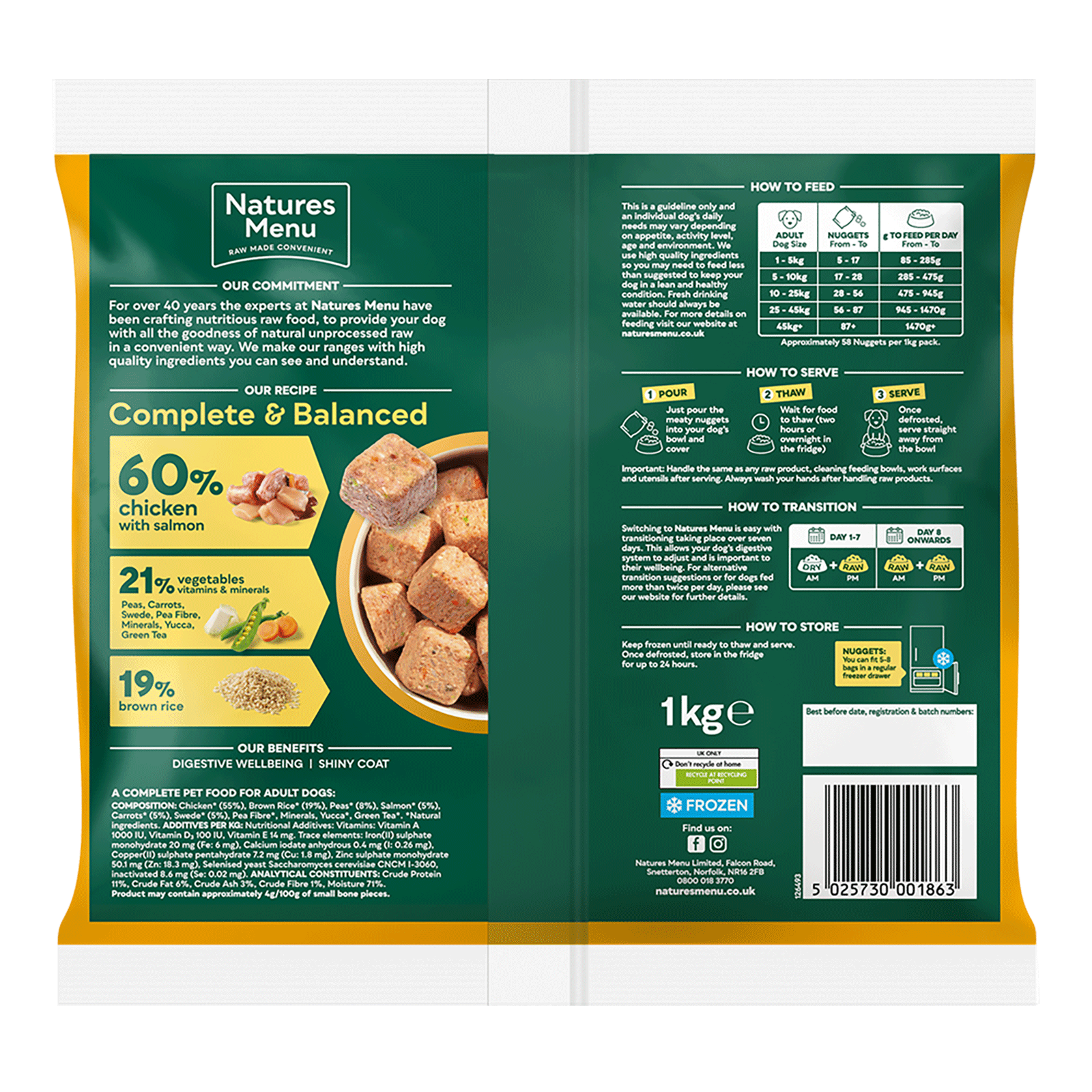 Natures Menu 60/40 Chicken & Salmon 1kg