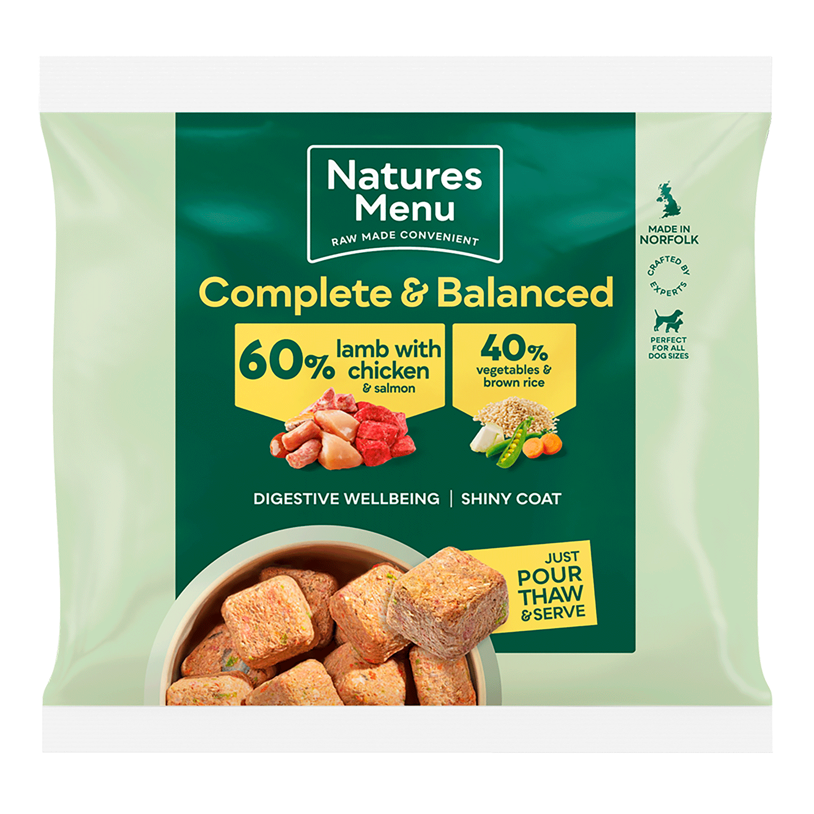 Natures Menu 60/40 Lamb & Chicken 1kg