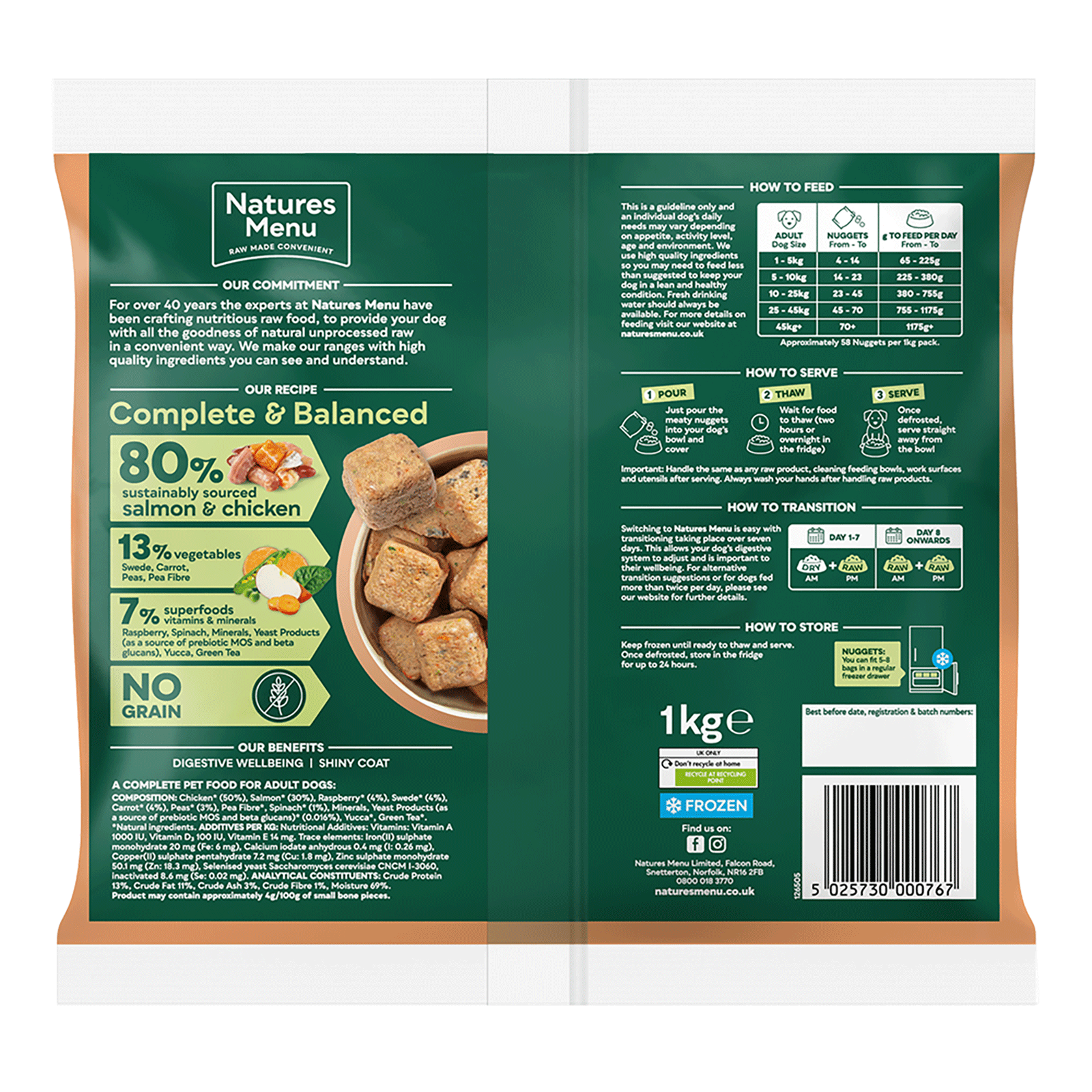 Natures Menu 80/20 Chicken & Salmon 1kg