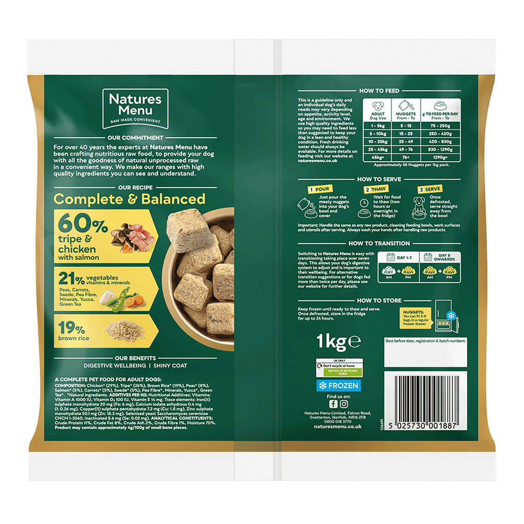Natures Menu 60/40 Tripe & Chicken 1kg
