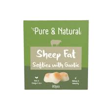 Pure & Natural Sheep Fat Softies Garlic 80pcs 265g